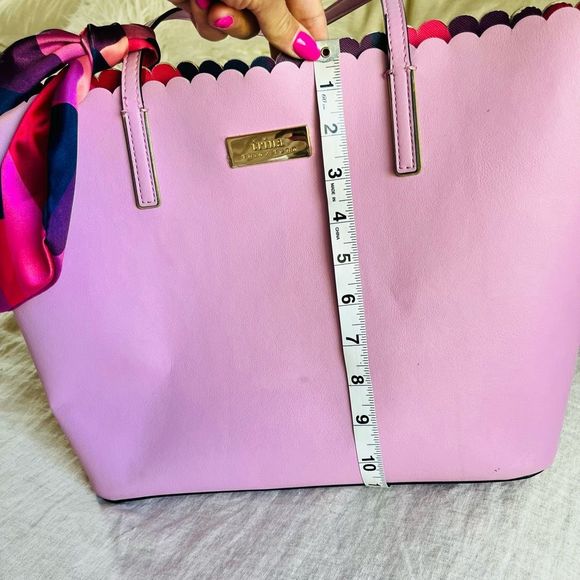 Trina Turk Bags | Color Pop Pink scalloped rim Trina  by Trina Turk large tote💗 - Picture 10 of 13
